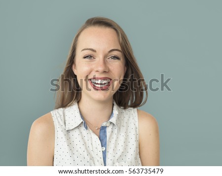 Caucasian Woman Having Fun Portrait