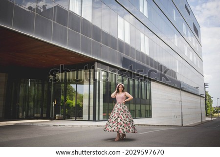 Similar – Young girl posing outdoor