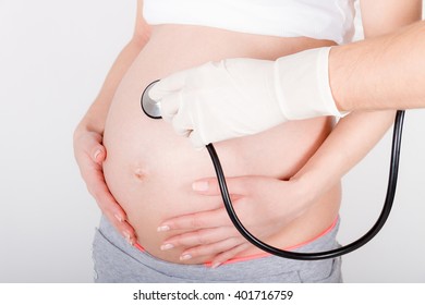 Caucasian Young Pregnant Woman / Medical Checkup