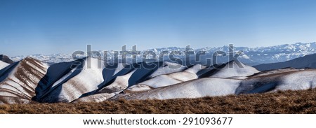 Similar – Sahara sand on the last rest of snow