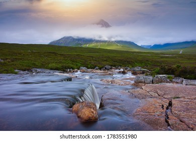 Cauldron Falls In Glencoe, Highlands, Scotland.