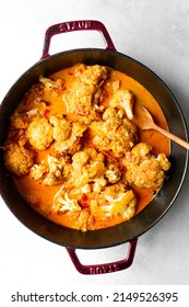 Cauliflower In Curry Sauce In Pot