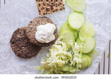 Cauliflower Falafels With Creamy Tahini-yoghurt Sauce