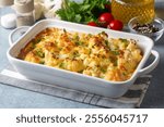 Cauliflower gratin with bechamel sauce with parsley butter