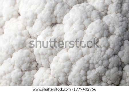 Cauliflower macro. Cauliflower close up texture.