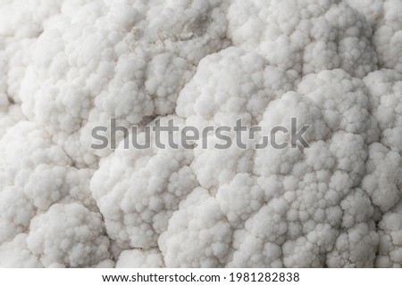 Cauliflower macro. Cauliflower close up texture.