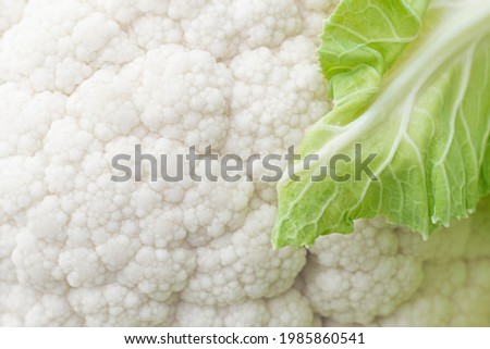 Cauliflower macro. Cauliflower close up texture.
