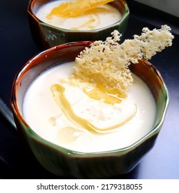 Cauliflower Soup With Parmesan Crisp
