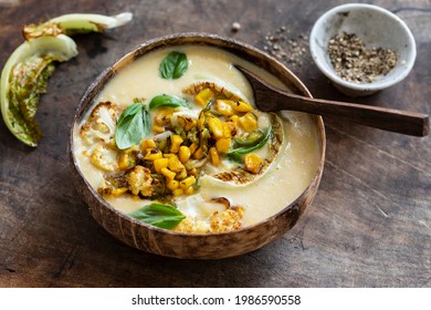 Cauliflower And Sweetcorn Plant Based Soup