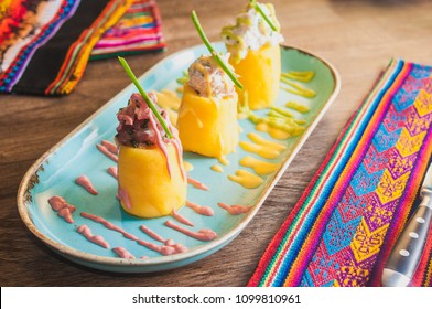 Causa Traditional Peruvian Food Colorful