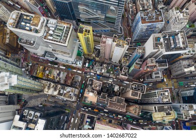 Causeway Bay, Hong Kong 07 May 2019: Drone fly over Hong Kong city - Shutterstock ID 1402687022