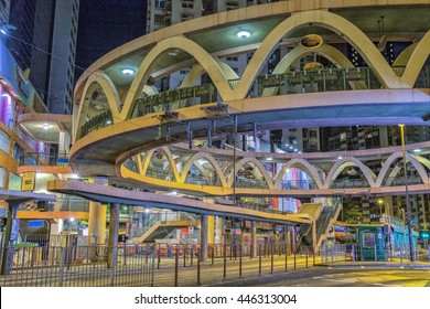 Causeway Bay At Night In Hong Kong