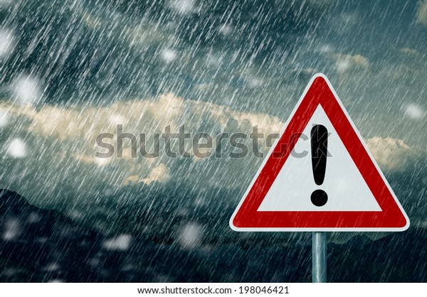 Caution - bad\
weather