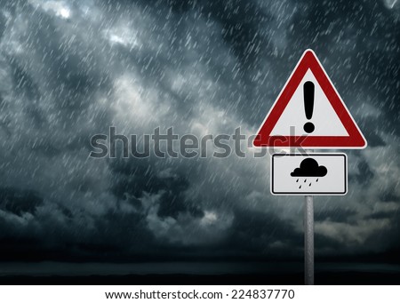 Caution - Heavy Rain Symbol