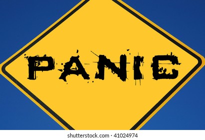 caution sign reading 