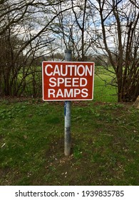 Caution Speed Bump UK Sign.