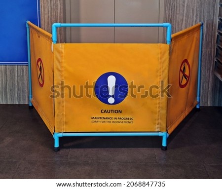 Similar – Image, Stock Photo Elevator Under Maintenance. Out of order sign on elevator door.