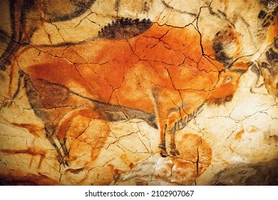 The Cave of Altamira is a cave complex, located near the historic town of Santillana del Mar in Cantabria, Spain. It is renowned for prehistoric parietal cave art featuring charcoal drawings - Shutterstock ID 2102907067