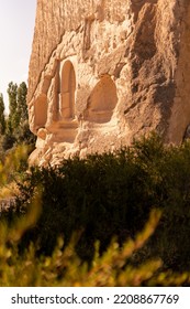 A Cave Church Carved From A Huge Rock Like Monolith In Meskendir Valley Near Goreme, Cappadocia, Anatolia, Turkey