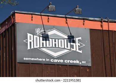 Cave Creek Arizona 10-1-2022 Sign For Roadhouse Bar And Restaurant