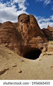 Cave In The Desert Hills Mongolia Travel