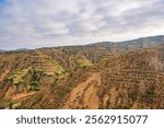 Cave dwellings on the Loess Plateau in Linfen, Shanxi