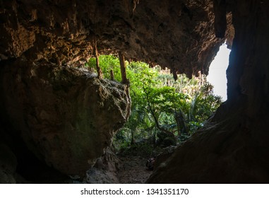 Cave In Eua Island, Kingdom Of Tonga In South Pacific