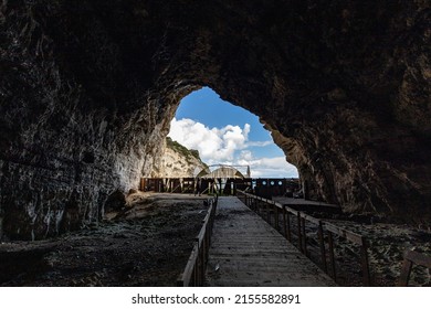 Cave Of Manaccora, Archaeological Site Of The Bronze Age On The Apulian Coast. Peschici, Puglia (Apulia), Italy, Europe