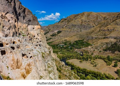 Cave Monastery Of Vardzia Landmark Of Samtskhe Javakheti Region Georgia Eastern Europe