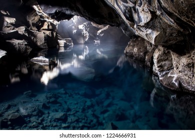 Grjótagjá Cave Near Reykjahlid, Lake Myvatn Region, Iceland