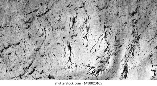 Cave Paintings, Allegory, Abstract Naturalism, Black And White Photo, Abstract Photography Of Landscapes Of The Deserts Of Africa From The Air, Aerial View, Contemporary Photographic Art, 