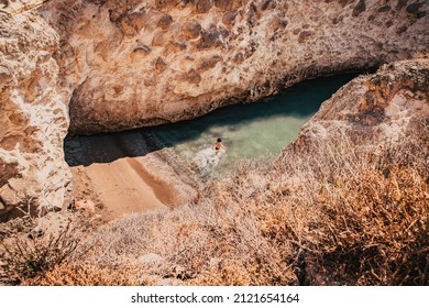 Cave Of Papafragas Milos, Cyclades Greece