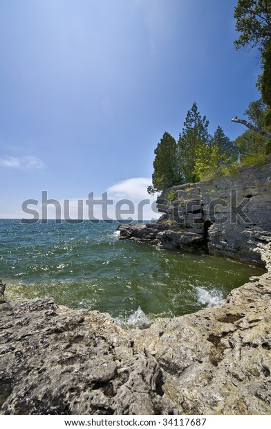 Cave Point Park Near Jacksonport Door Stock Image Download Now