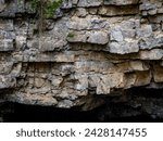 Cave and rock face in shell limestone