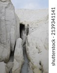 cave in a sandstone quarry