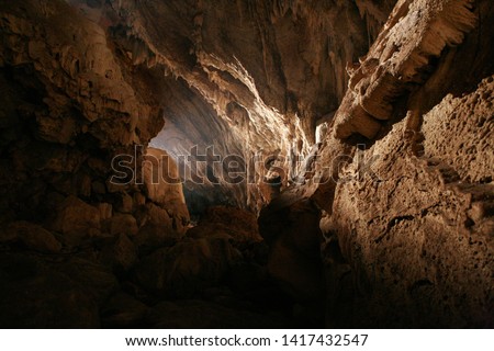 Cave in Thailand ,Touristed cave with stalagmites and stalactites