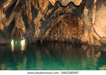 Cave view inside Puerto Princesa Subterranean River National Park, Palawan, Philippines