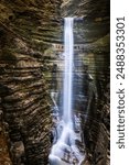 Cavern Cascade in Watkins Glen State Park canyon in Upstate New York