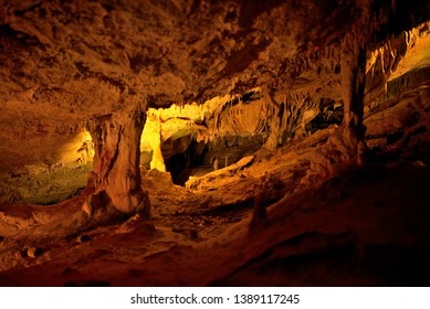 Caves Of Can Marça. Port Of San Miguel. Ibiza. Balearic Islands