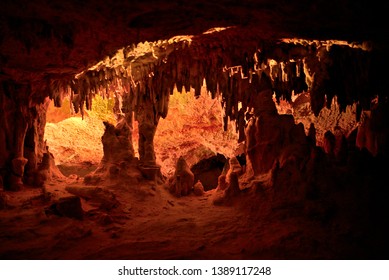 Caves Of Can Marça. Port Of San Miguel. Ibiza. Balearic Islands