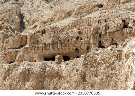 The caves in the Mount of Temptation in Jericho, Palestine, Israel