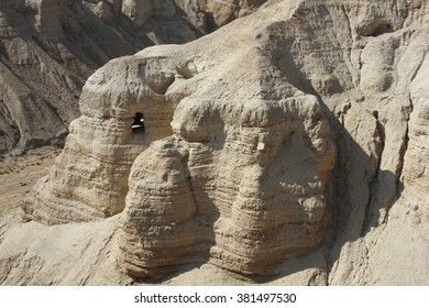 Caves in Qumran National Park, Israel, where the Dead Sea scrolls were found