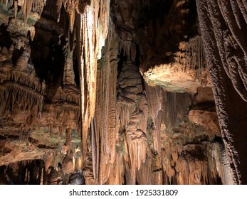 Caves with stalactites and stalagmite