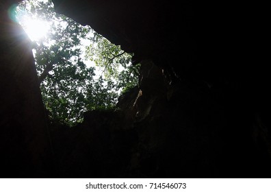 Caving Cave Sun Beam Sun Ray With Dark Background