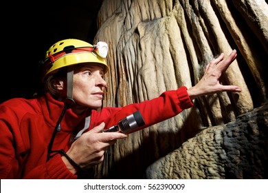 Caving in Hermosa Cave, Zaragoza Province, Aragon, Spain. - Powered by Shutterstock