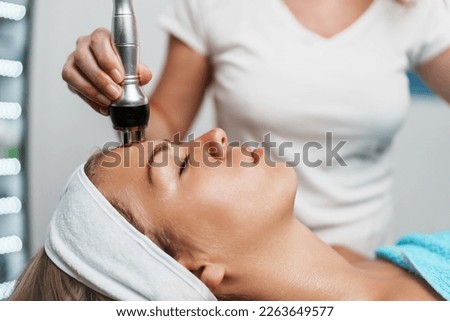 Cavitation RF body and face treatment and contemporary medicine for health beauty improvement and fat and cellulite removal.