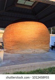 Cawker City, KS / USA - September 28, 2015: The World's Largest Ball Of Sisal Twine Sits Proudly Under A Protective Canopy In Cawker City, KS. 