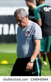 Caxais, Portugal - Mar 24, 2019: Fernando Santos, Head Coach, Portugal National Team Training Session, Cidade Do Futebol (Soccer City)