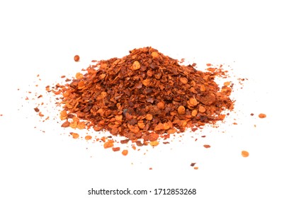 Cayenne Pepper (Ground Chili) Isolated On The White Background.