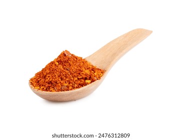 Cayenne pepper in spoon wooden on white background - Powered by Shutterstock